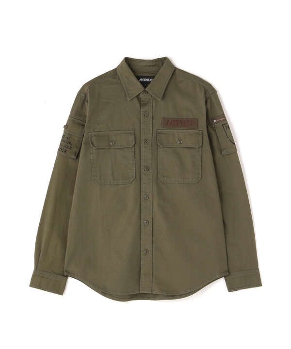 BASIC FATIGUE KHAKI L/S SHIRT/長袖 ファティーグ カーキ シャツ