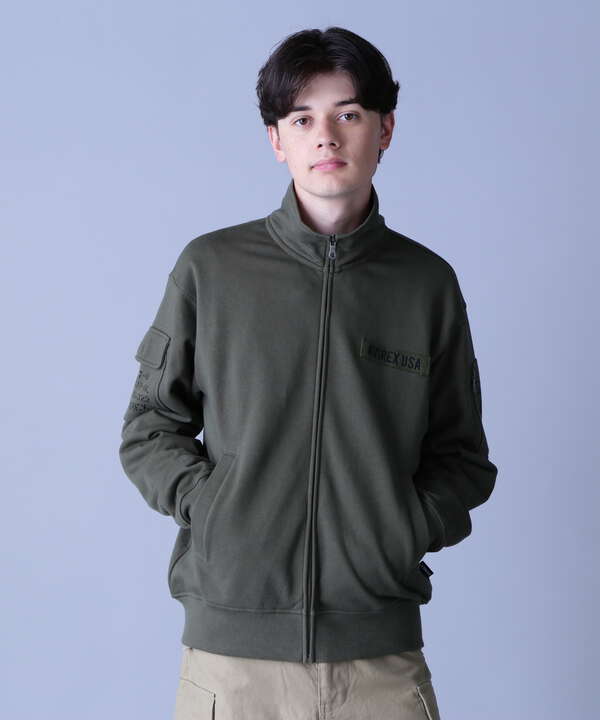 FATIGUE STAND ZIPUP SWEAT / ファティーグ ジップアップ スウェット  / AVIREX / アヴィレックス