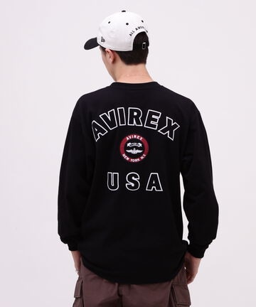 VARSITY LOGO L/S T-SHIRT / バーシティ ロゴ 長袖Tシャツ/ AVIREX /アヴィレックス