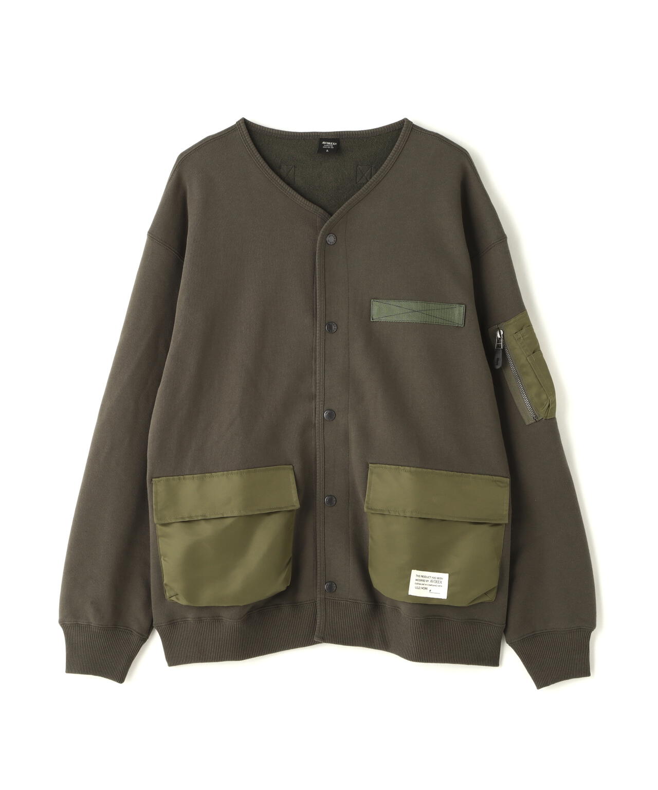 《WEB&DEPOT限定》TACTICAL CARDIGAN / タクティカル カーディガン / AVIREX / アヴィレックス