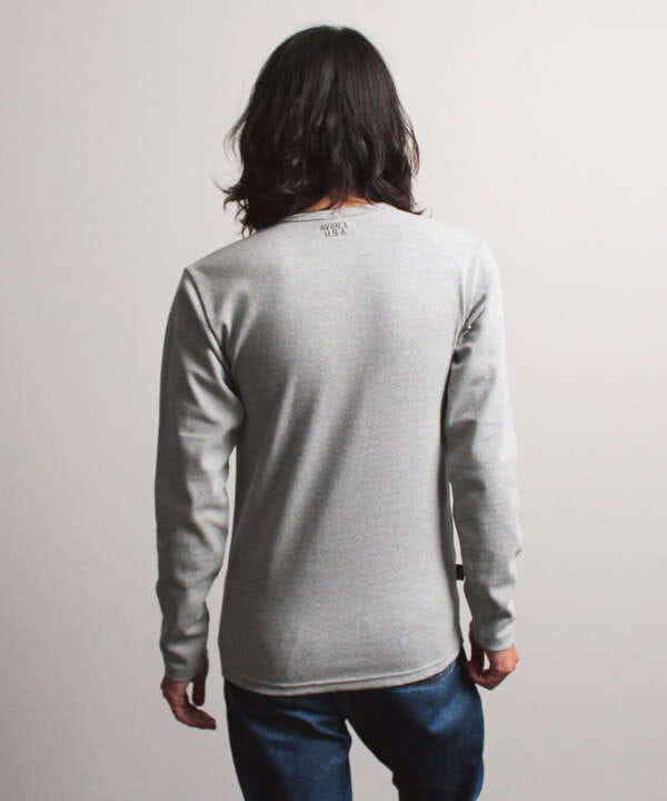 《DAILY》RIB L/S V-NECK T-SHIRT/リブ 長袖 ブイネック Tシャツ  デイリーウェア