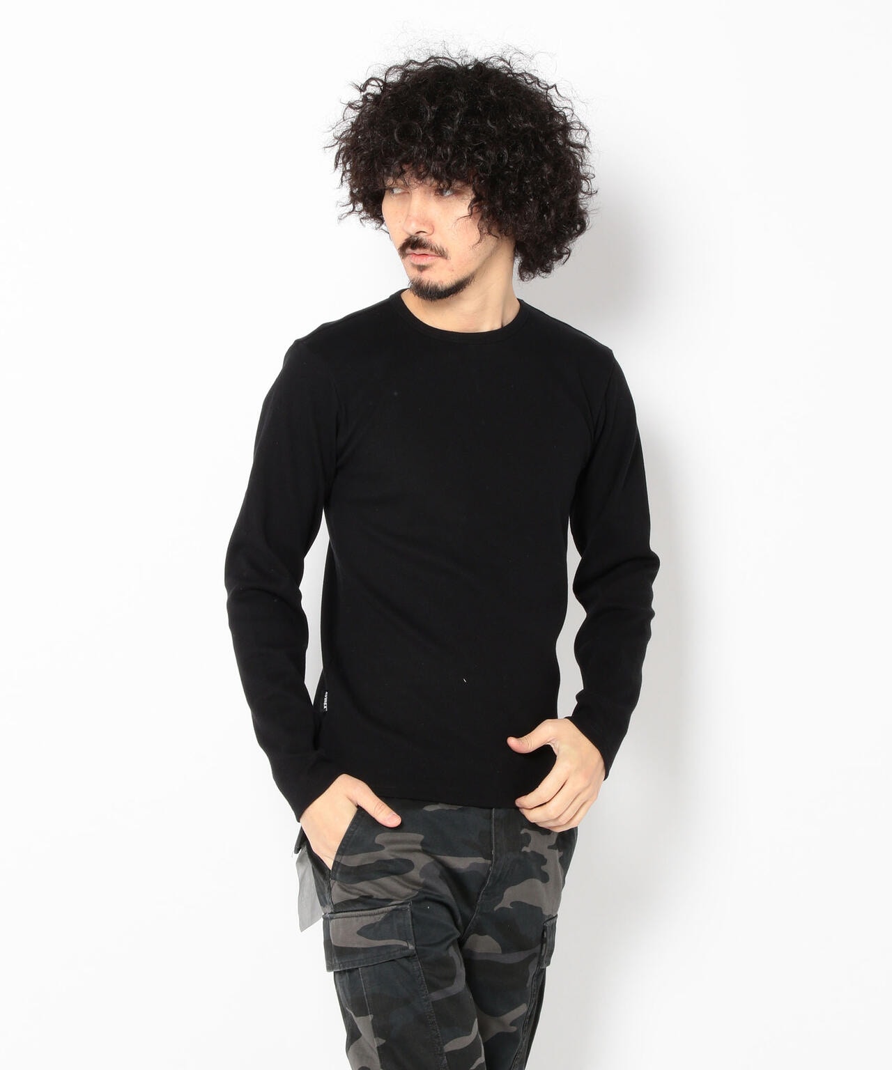 《DAILY/デイリー》RIB L/S CREW NECK T-SHIRT/リブ 長袖 クルーネック Tシャツ  デイリーウェア