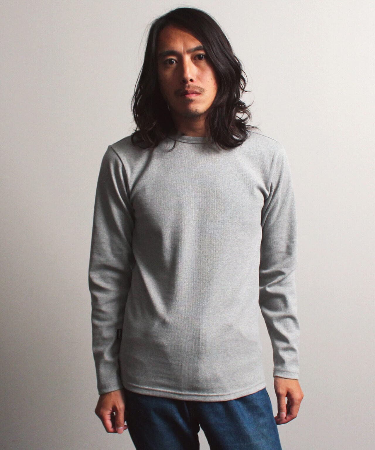 《DAILY/デイリー》RIB L/S CREW NECK T-SHIRT/リブ 長袖 クルーネック Tシャツ  デイリーウェア