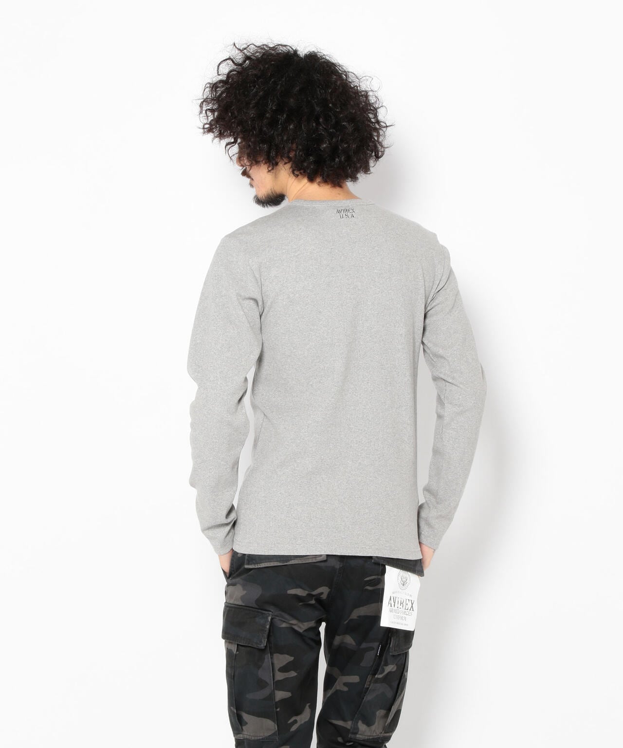 《DAILY/デイリー》RIB L/S CREW NECK T-SHIRT/リブ 長袖 クルーネック Tシャツ  デイリーウェア