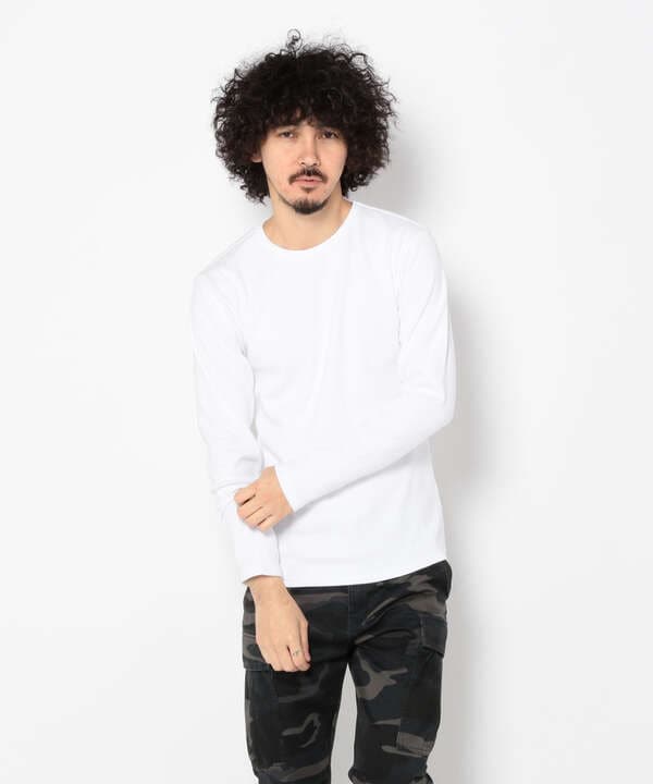 《DAILY/デイリー》RIB L/S CREW NECK T-SHIRT/リブ 長袖 クルーネック Tシャツ  デイリーウェア