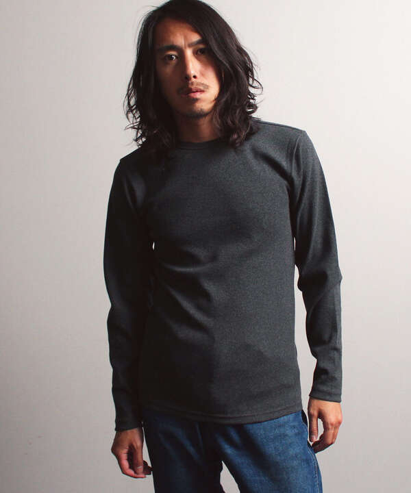 《DAILY/デイリー》RIB L/S CREW NECK T-SHIRT/リブ 長袖 クルーネック Tシャツ  デイリーウェア