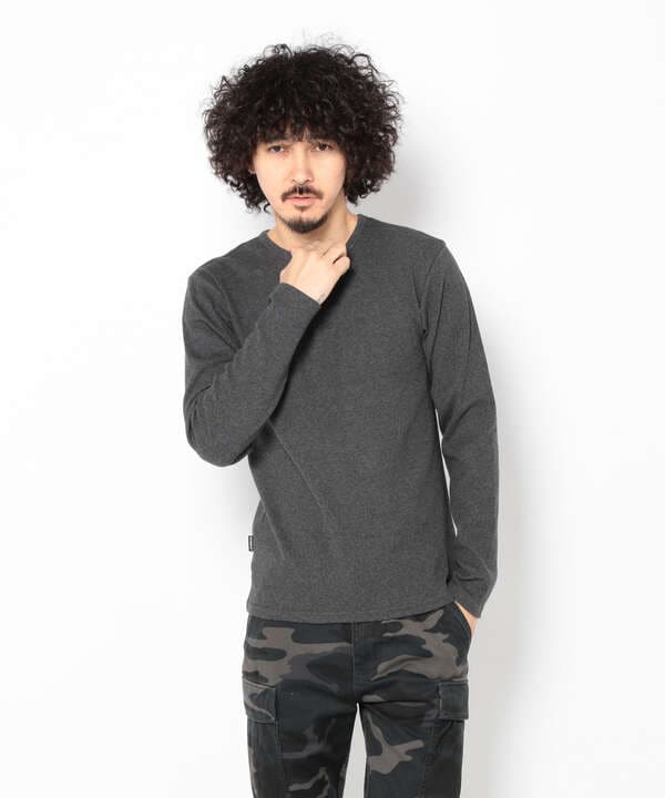 《DAILY/デイリー》RIB L/S CREW NECK T-SHIRT/リブ 長袖 クルーネック Tシャツ  デイリーウェア