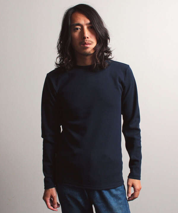 《DAILY/デイリー》RIB L/S CREW NECK T-SHIRT/リブ 長袖 クルーネック Tシャツ  デイリーウェア