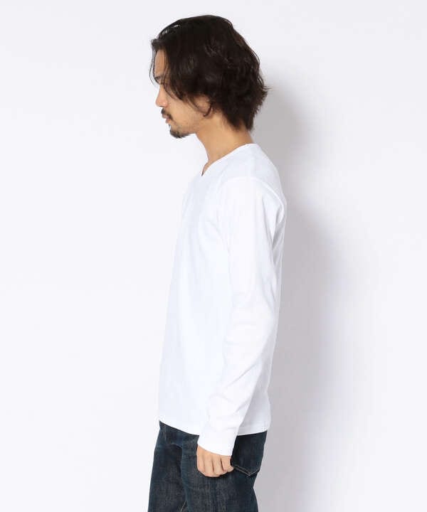 《DAILY/デイリー》MINI WAFFLE V NECK T-SHIRT/ミニワッフル 長袖 Vネック Tシャツ