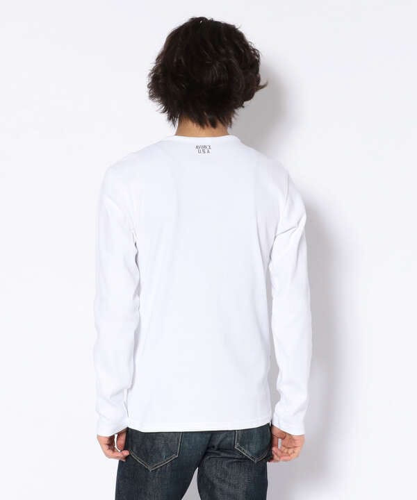 《DAILY/デイリー》MINI WAFFLE CREW-NECK L/S T-SHIRT/ミニワッフル クルーネック 長袖 Tシャツ