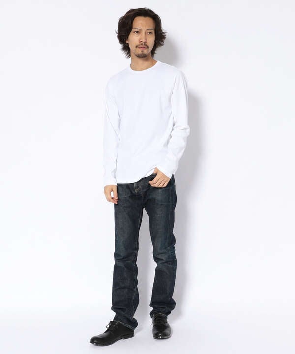 《DAILY/デイリー》MINI WAFFLE CREW-NECK L/S T-SHIRT/ミニワッフル クルーネック 長袖 Tシャツ