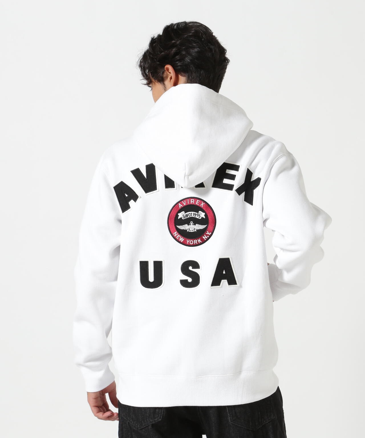 VARSITY LOGO SWEAT ZIP UP PARKA /バーシティ ロゴ スウェット ジップアップ パーカー | AVIREX (  アヴィレックス ) | US ONLINE STORE（US オンラインストア）