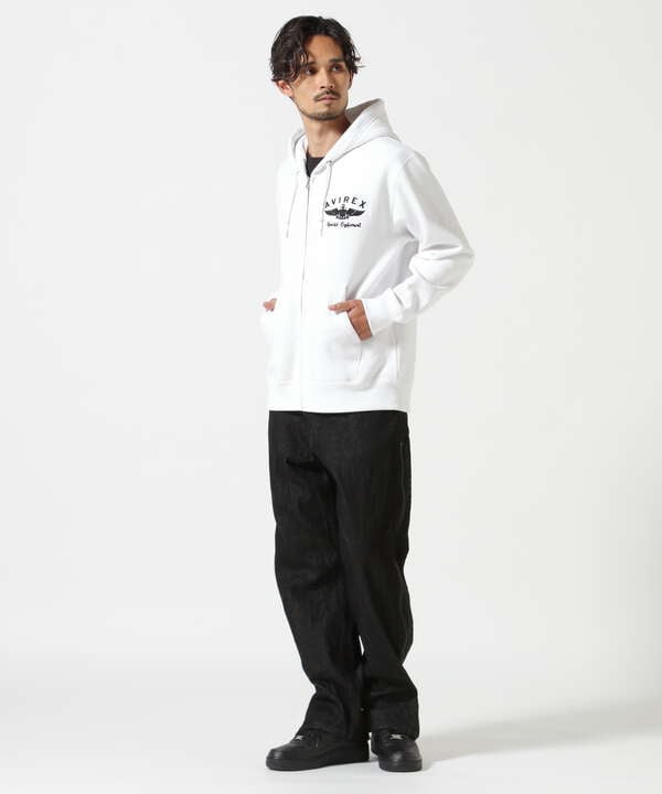 VARSITY LOGO SWEAT ZIP UP PARKA /バーシティ ロゴ スウェット ジップアップ パーカー