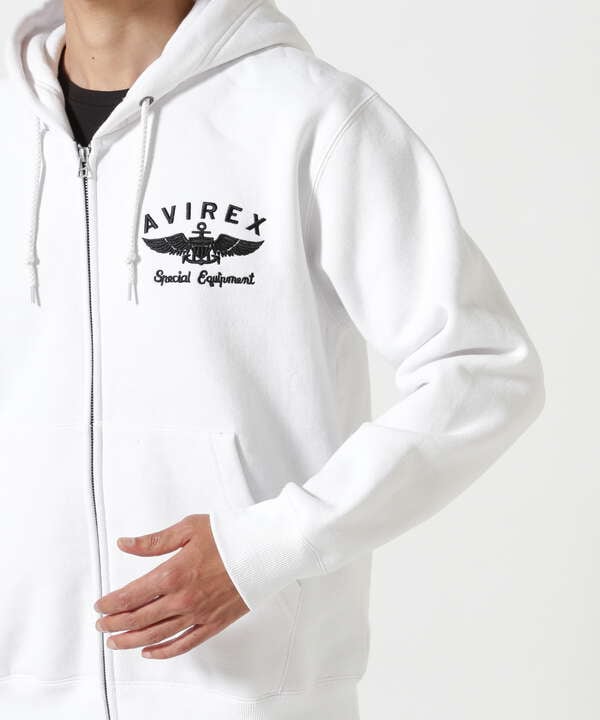 VARSITY LOGO SWEAT ZIP UP PARKA /バーシティ ロゴ スウェット ジップアップ パーカー