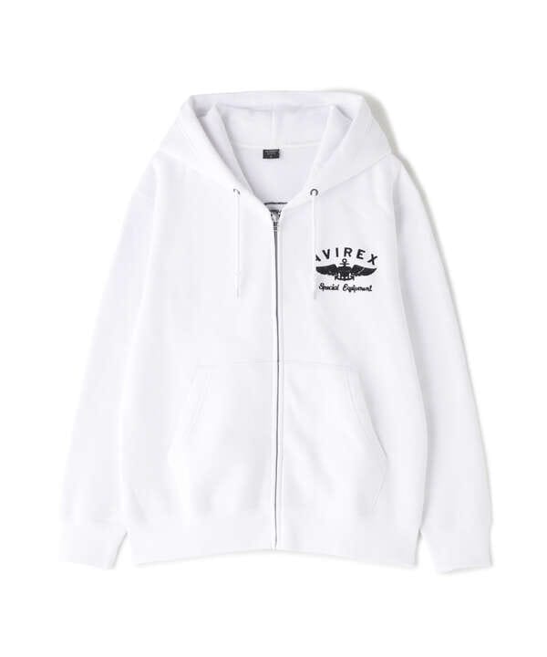 VARSITY LOGO SWEAT ZIP UP PARKA /バーシティ ロゴ スウェット ジップアップ パーカー