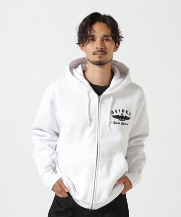 VARSITY LOGO SWEAT ZIP UP PARKA /バーシティ ロゴ スウェット ジップアップ パーカー