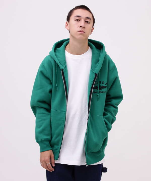 VARSITY LOGO SWEAT ZIP UP PARKA /バーシティ ロゴ スウェット ジップアップ パーカー