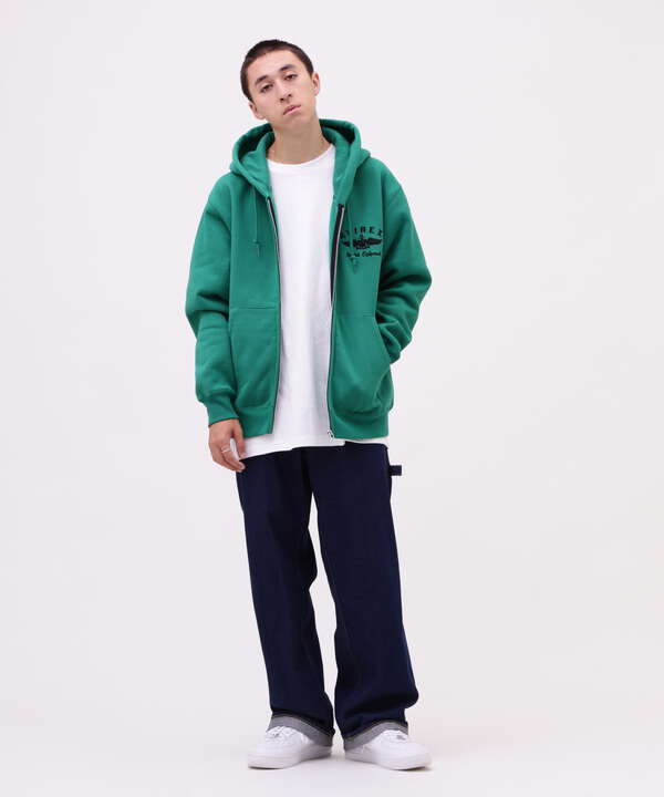 VARSITY LOGO SWEAT ZIP UP PARKA /バーシティ ロゴ スウェット ジップアップ パーカー