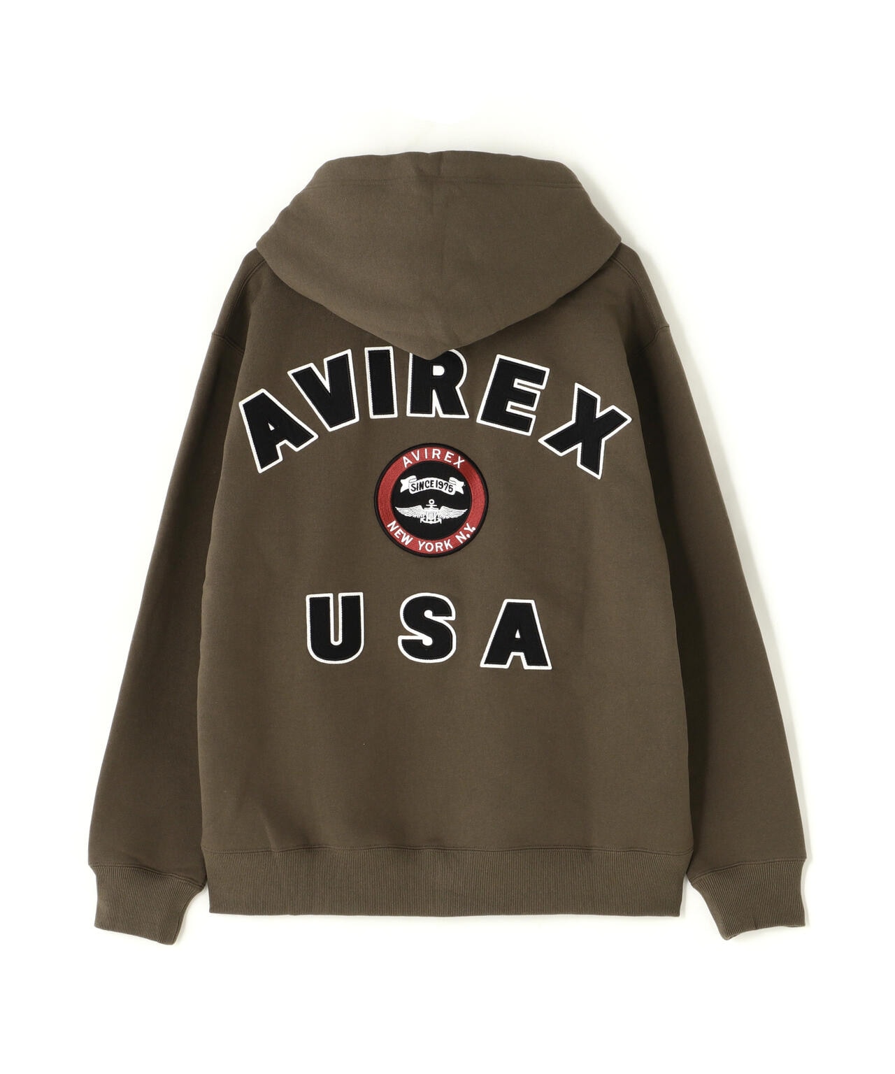 VARSITY LOGO SWEAT ZIP UP PARKA /バーシティ ロゴ スウェット ジップアップ パーカー | AVIREX (  アヴィレックス ) | US ONLINE STORE（US オンラインストア）