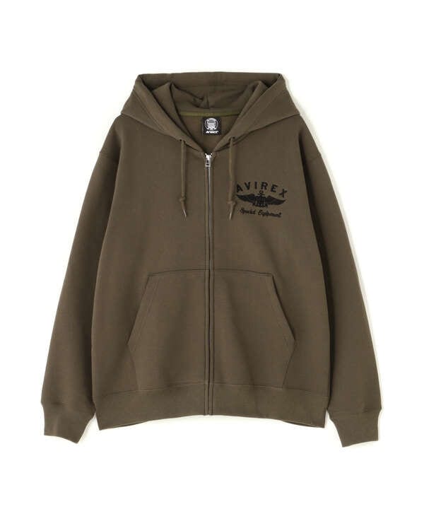 VARSITY LOGO SWEAT ZIP UP PARKA /バーシティ ロゴ スウェット ジップアップ パーカー