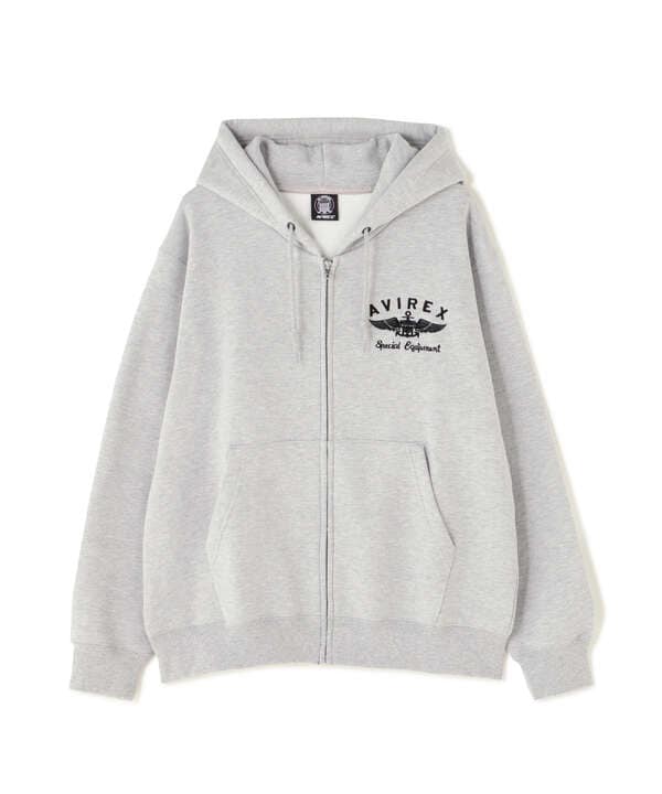 VARSITY LOGO SWEAT ZIP UP PARKA /バーシティ ロゴ スウェット ジップアップ パーカー