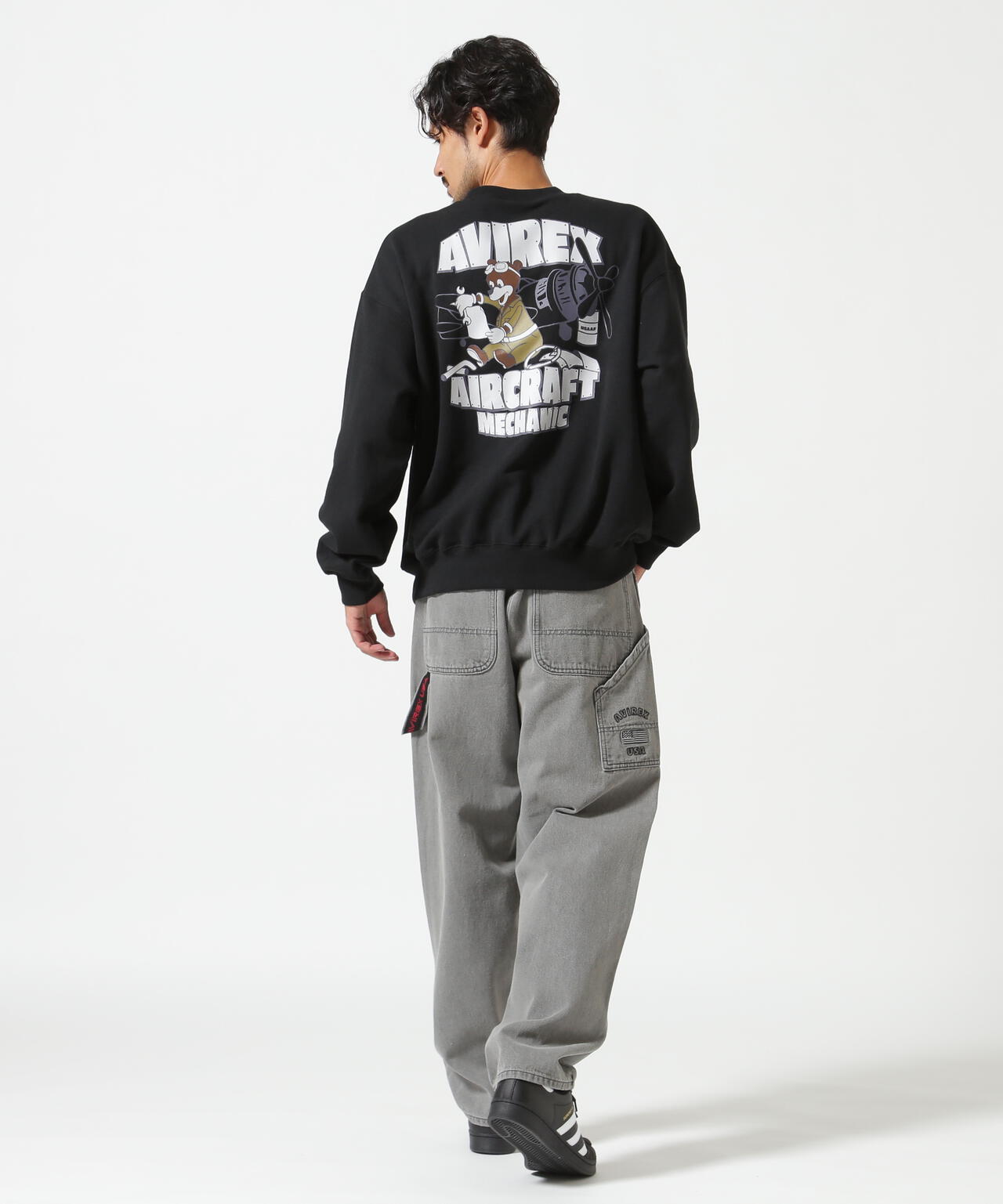 WEB&DEPOT限定》FLIGHT MECHANIC CREW NECK SWEAT / フライト