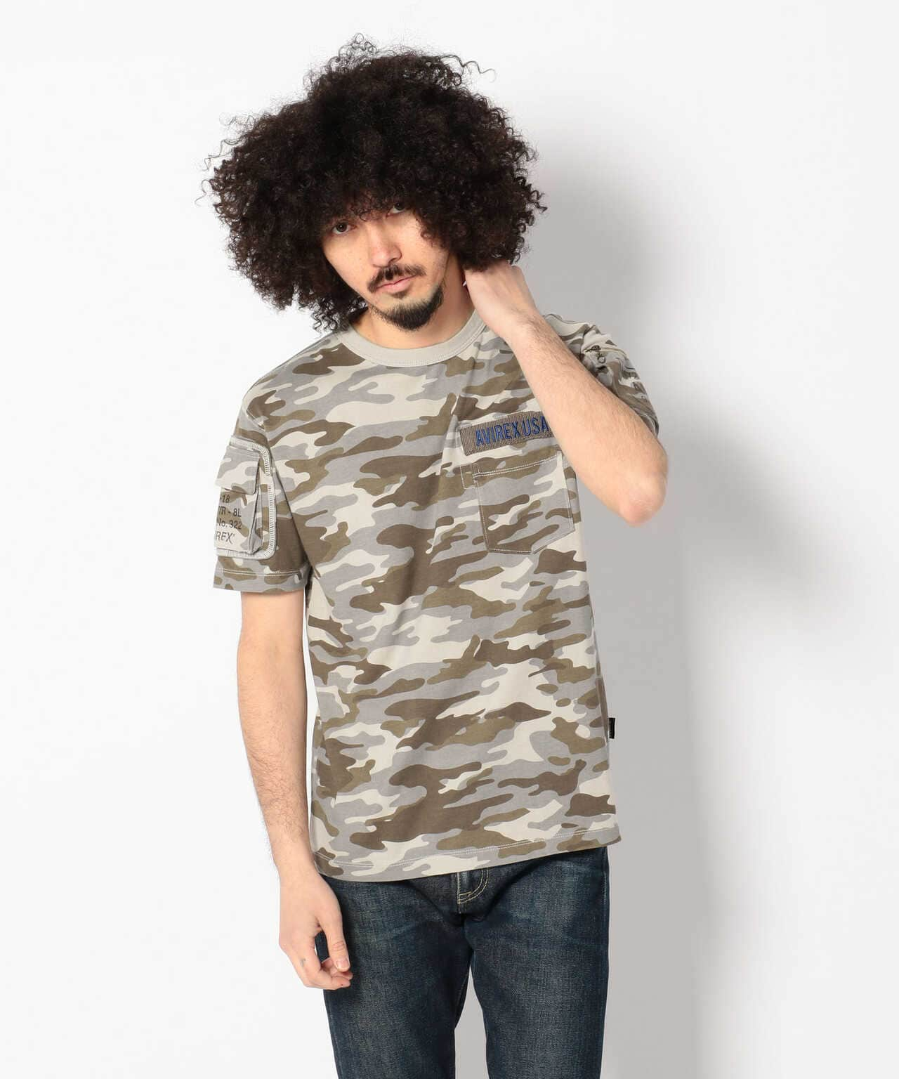 迷彩 ファティーグ TシャツS/S CAMOUFLAGE FATIGUE T-SHIRT | AVIREX