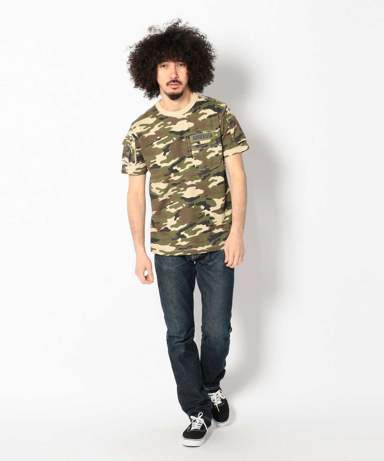 迷彩 ファティーグ TシャツS/S CAMOUFLAGE FATIGUE T-SHIRT | AVIREX