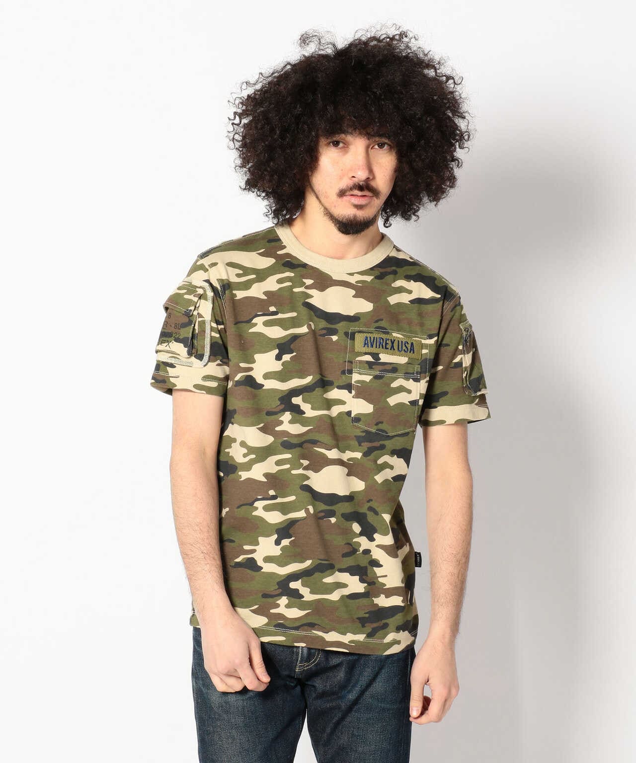 迷彩 ファティーグ TシャツS/S CAMOUFLAGE FATIGUE T-SHIRT | AVIREX 