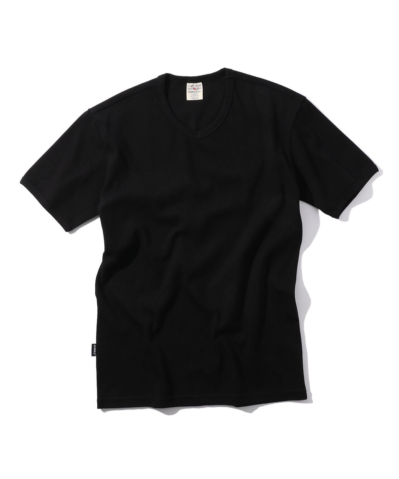 DAILY》RIB S/S V-NECK T-SHIRT/リブ 半袖 ブイネック Tシャツ