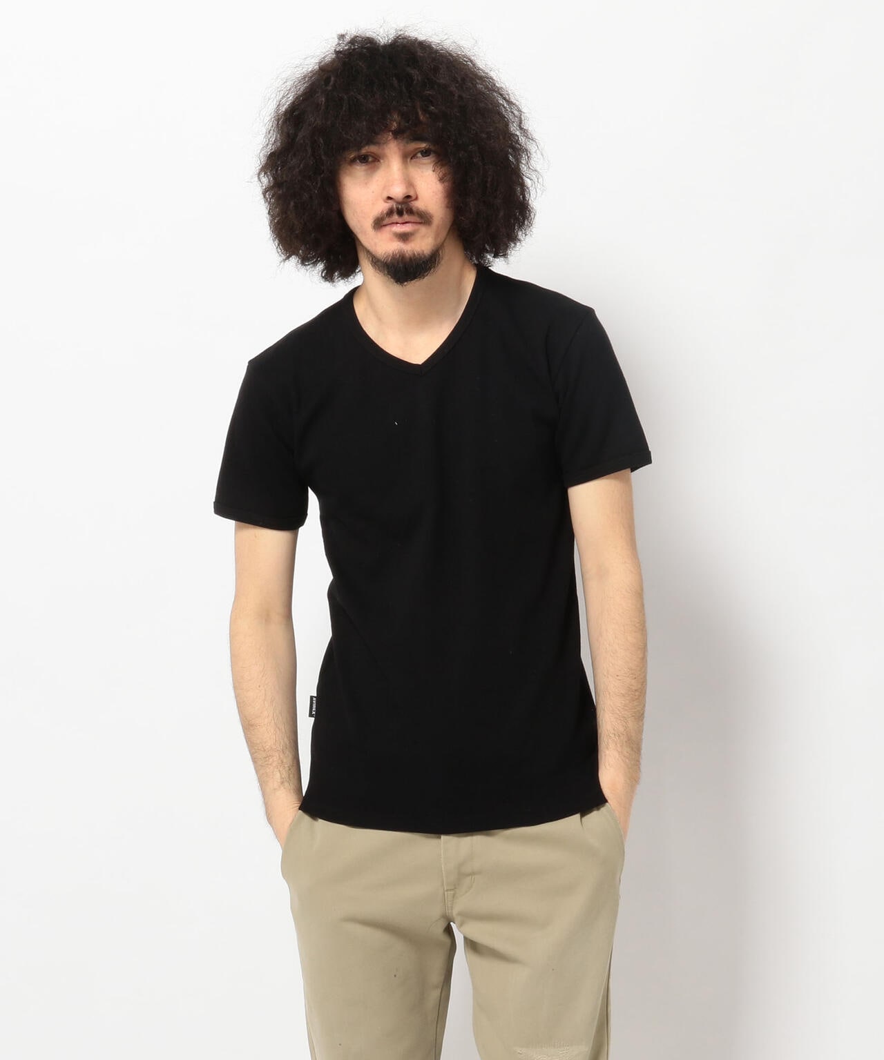 《DAILY/デイリー》RIB S/S V-NECK T-SHIRT/リブ 半袖 ブイネック Tシャツ  デイリーウェア