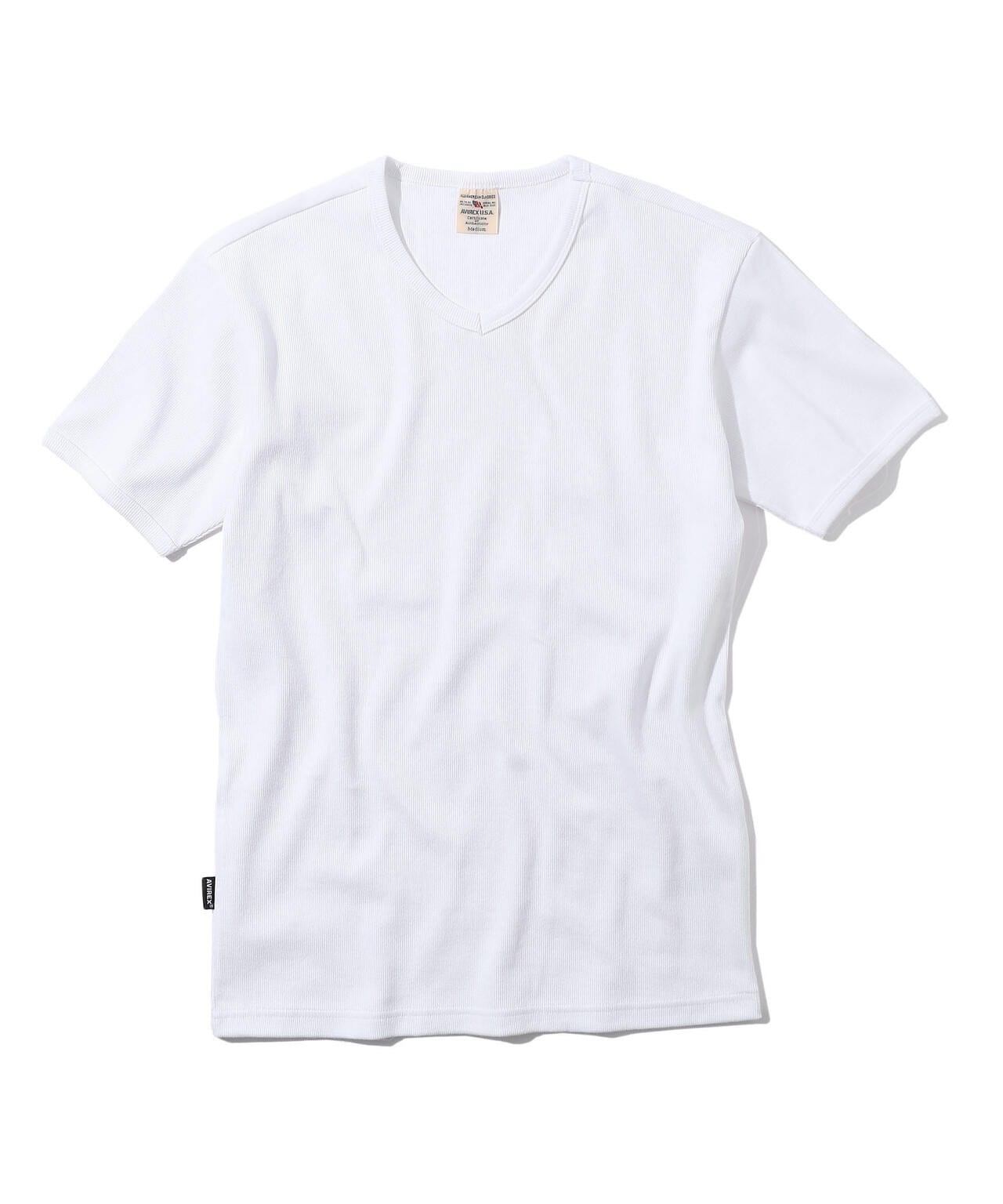 《DAILY/デイリー》RIB S/S V-NECK T-SHIRT/リブ 半袖 ブイネック Tシャツ  デイリーウェア