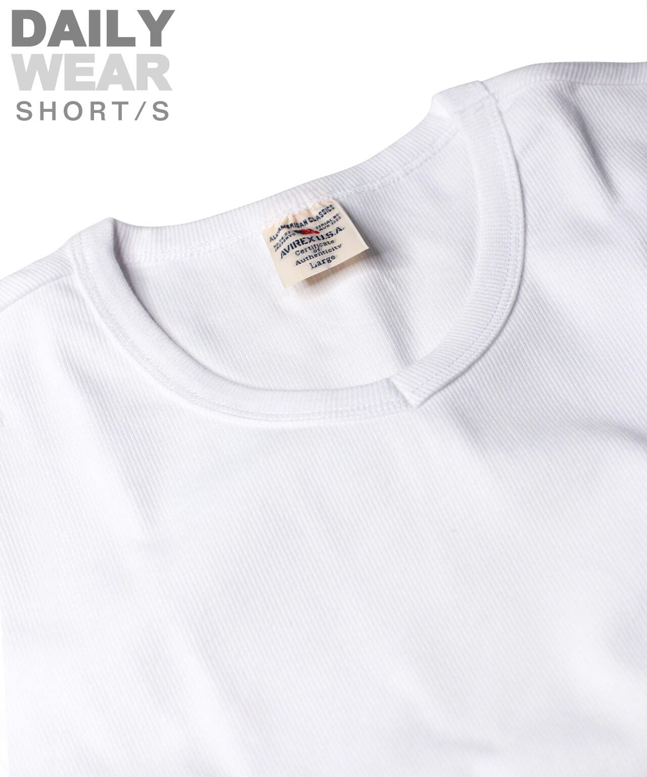 DAILY/デイリー》RIB S/S V-NECK T-SHIRT/リブ 半袖 ブイネック T 