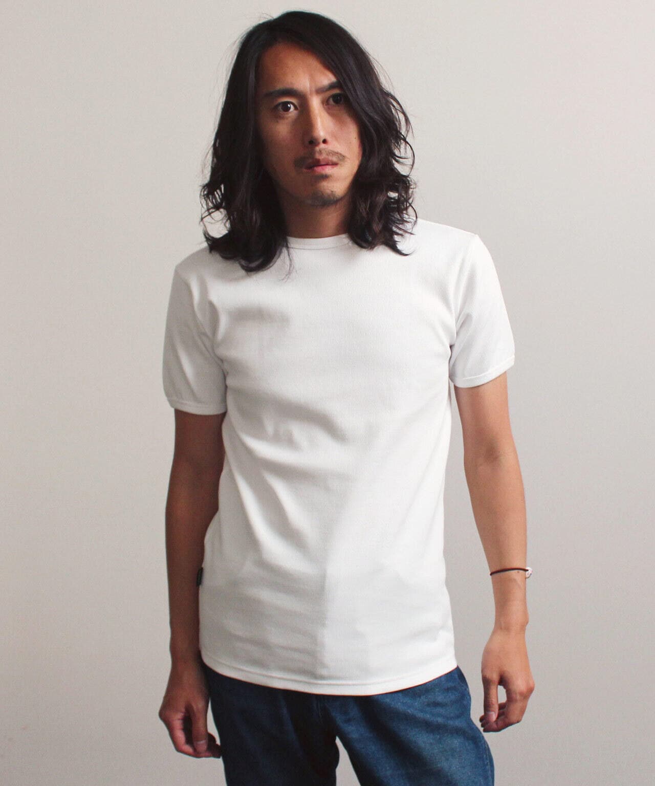 《DAILY/デイリー》RIB S/S CREW NECK T-SHIRT/リブ 半袖 クルーネック Tシャツ  デイリーウェア