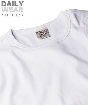 《DAILY》RIB S/S CREW NECK T-SHIRT/リブ 半袖 クルーネック Tシャツ  デイリーウェア