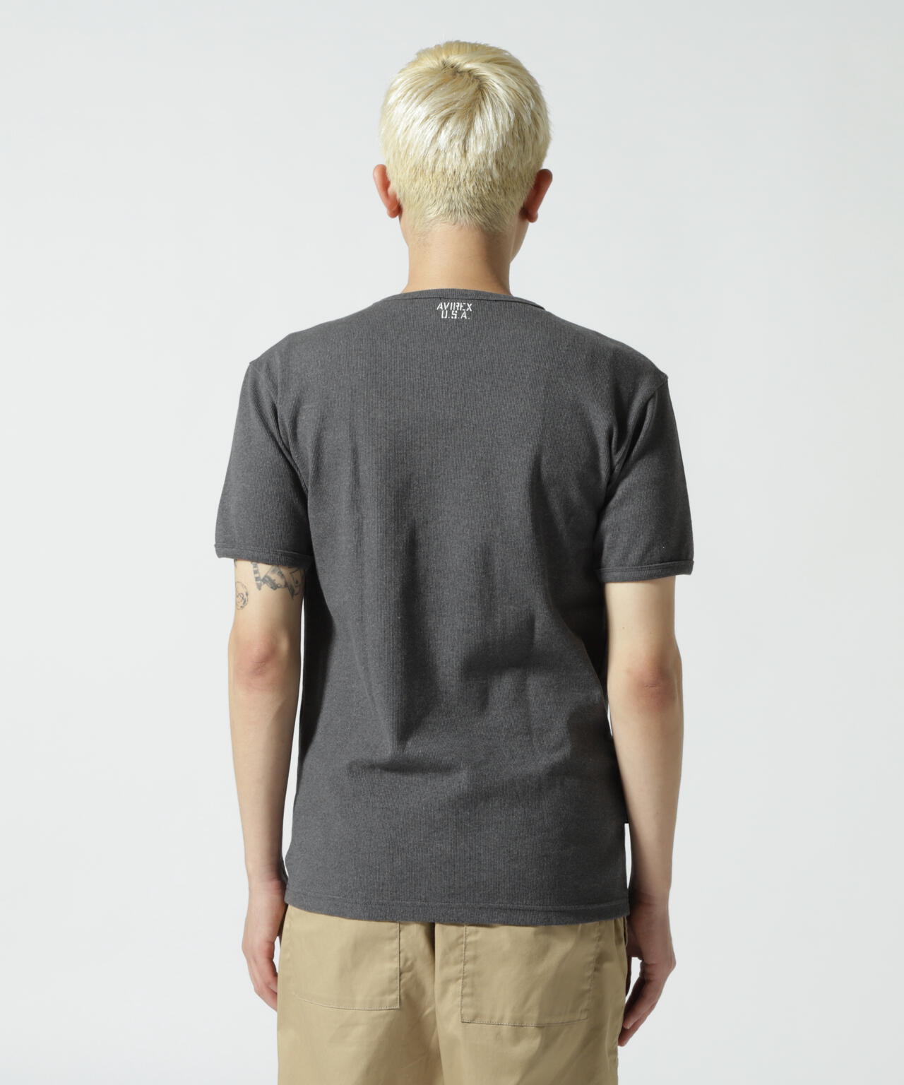 《DAILY/デイリー》RIB S/S CREW NECK T-SHIRT/リブ 半袖 クルーネック Tシャツ  デイリーウェア