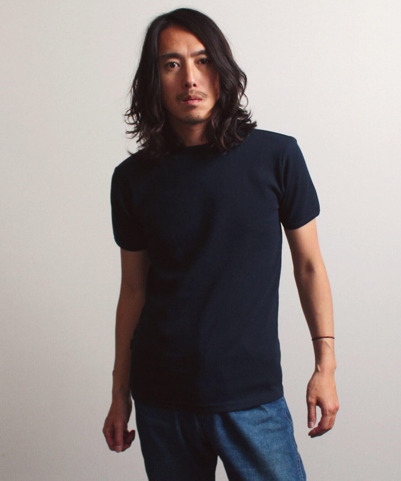 《DAILY/デイリー》RIB S/S CREW NECK T-SHIRT/リブ 半袖 クルーネック Tシャツ  デイリーウェア