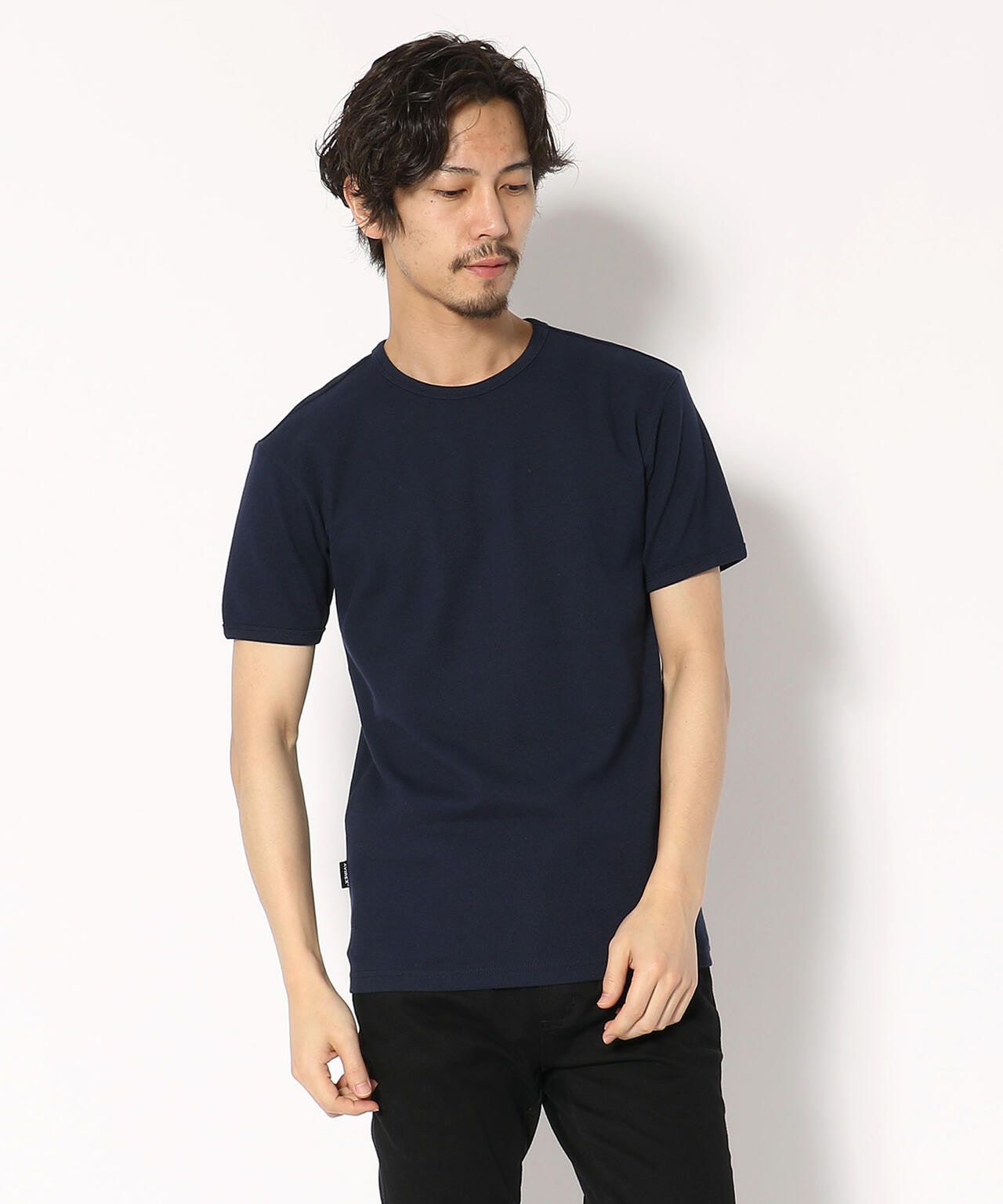 《DAILY/デイリー》RIB S/S CREW NECK T-SHIRT/リブ 半袖 クルーネック Tシャツ  デイリーウェア