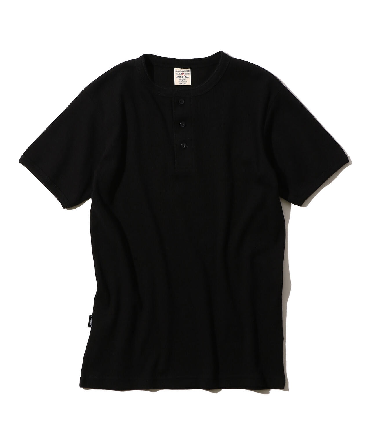 《DAILY/デイリー》RIB S/S HENLEY NECK T-SHIRT/リブ 半袖 ヘンリーネック Tシャツ  デイリーウェア