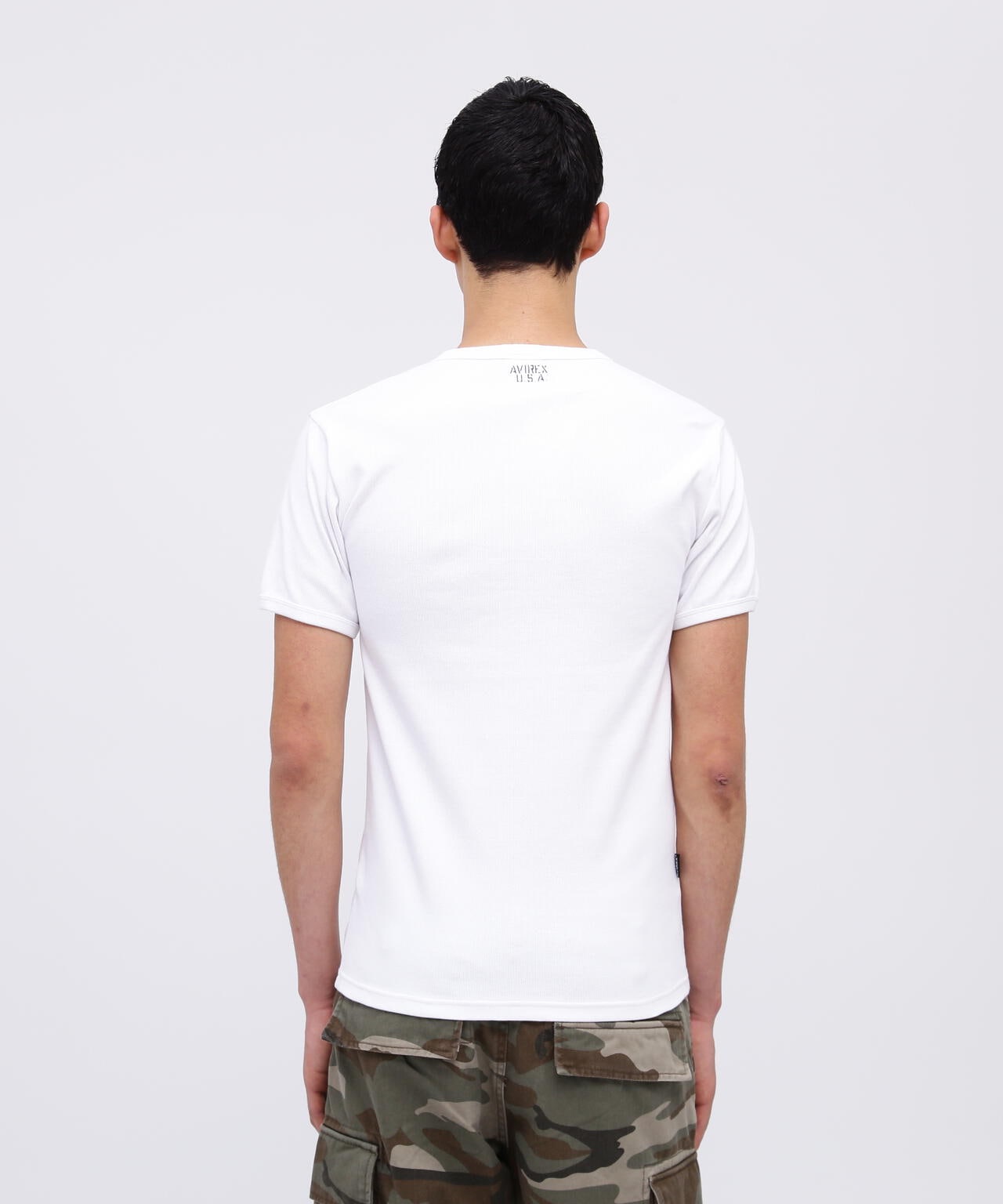 《DAILY/デイリー》RIB S/S HENLEY NECK T-SHIRT/リブ 半袖 ヘンリーネック Tシャツ  デイリーウェア