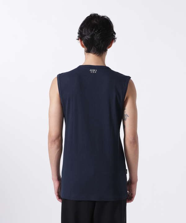 《DAILY/デイリー》DAILY NO SLEEVE SHIRT / デイリー ノースリーブ シャツ / AVIREX / アヴィレックス