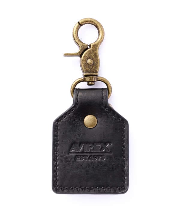 AVIREX KEY HOLDER EMBOSSED LEATHER / アヴィレックス キーホルダー エンボス レザー