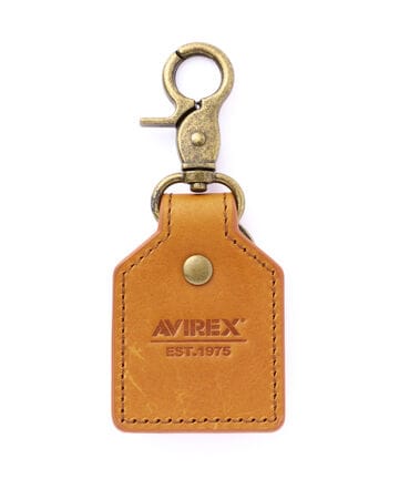 AVIREX KEY HOLDER EMBOSSED LEATHER / アヴィレックス キーホルダー エンボス レザー