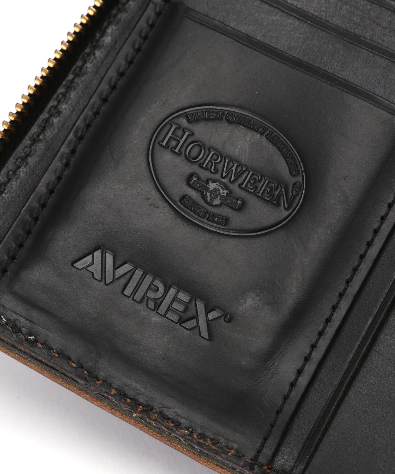 HORWEEN LEATHER L-SHAPED ZIPPER WALLET / ホーウィン レザー Ｌ字ファスナー ウォレット / | AVIREX  ( アヴィレックス ) | US ONLINE STORE（US オンラインストア）