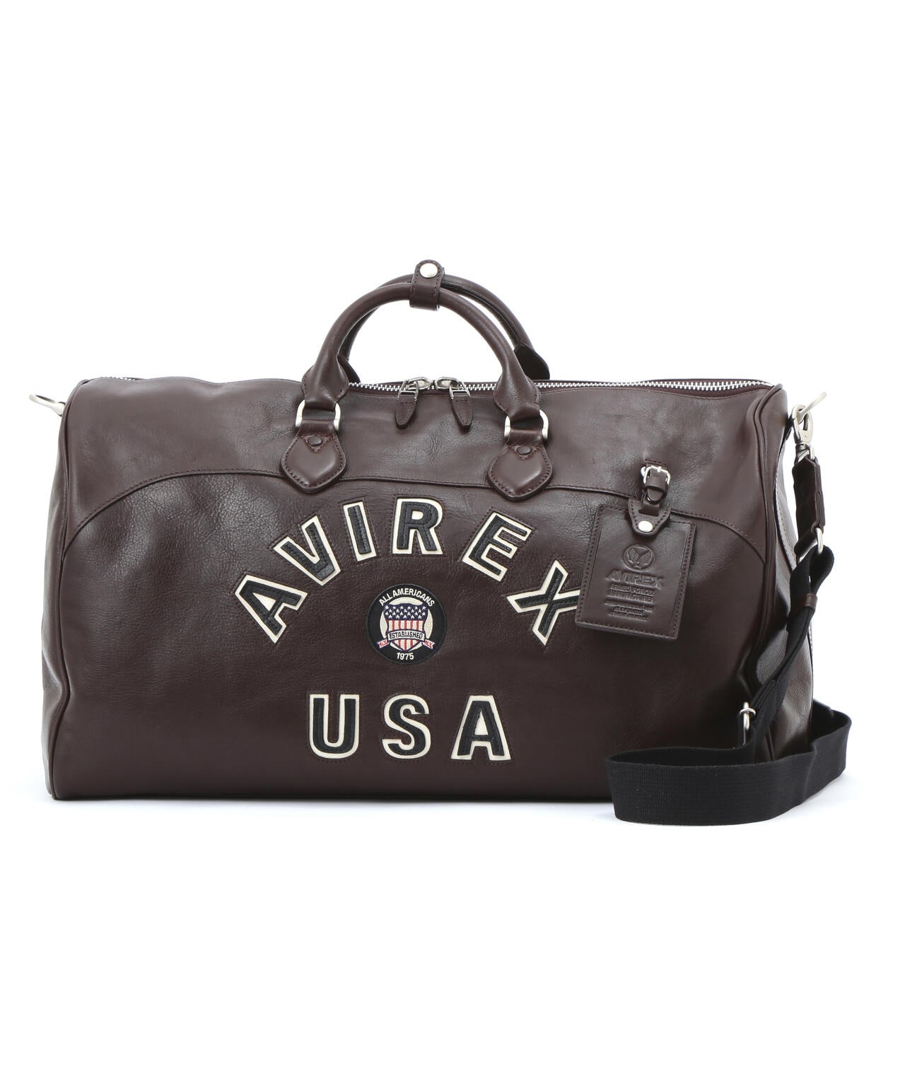 《直営店別注》VARSITY LEATHER DUFFLE BAG / バーシティレザー　ダッフル バッグ