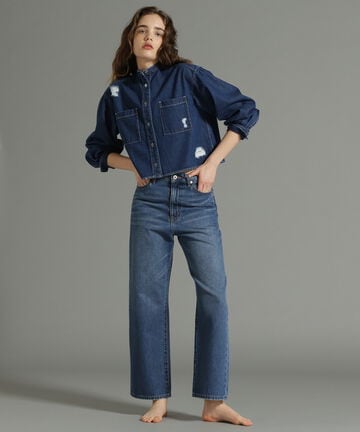 【先行予約 12月中旬-12月下旬入荷予定】《WEB LIMITED Belle LINE》BASIC STRAIGHT DENIM PAN