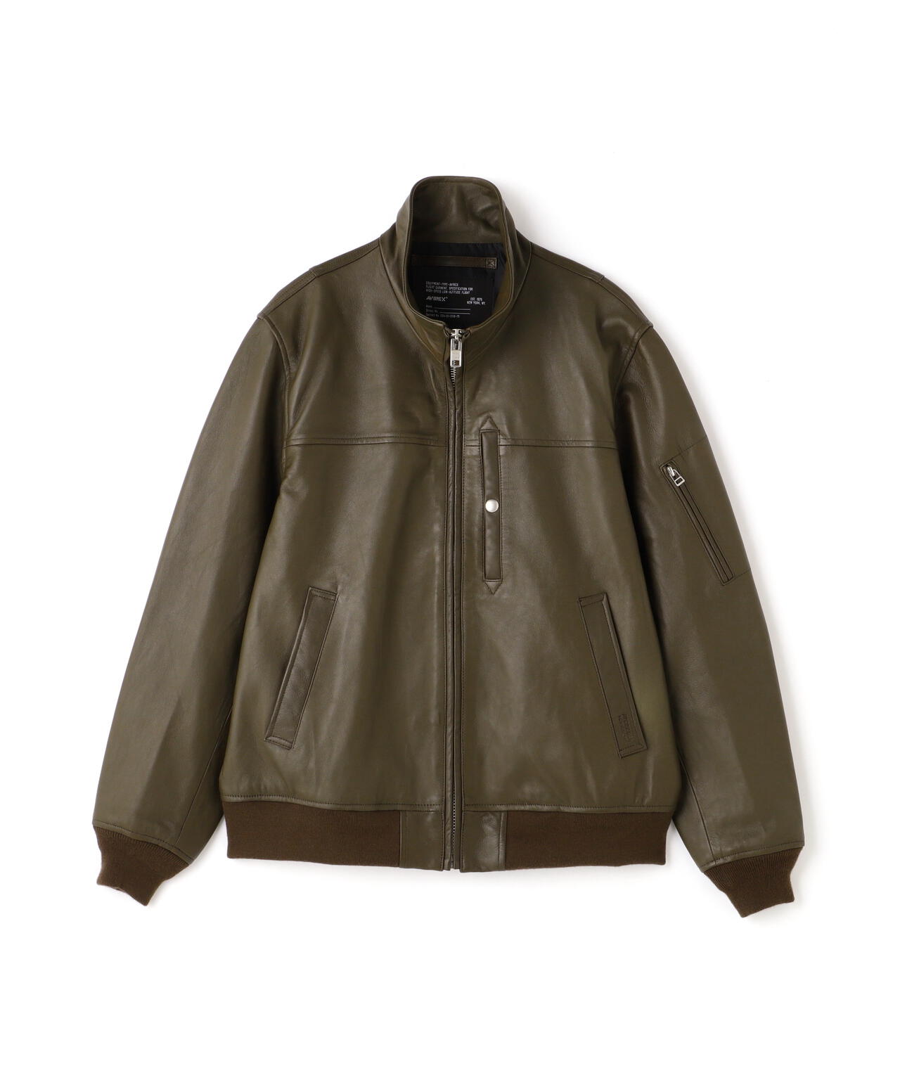 STAND LEATHER MA-1 MOD JACKET / スタンド レザー MA-1 | AVIREX ( アヴィレックス ) | US  ONLINE STORE（US オンラインストア）