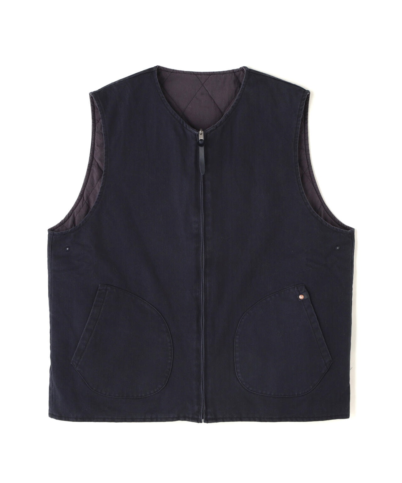 《TFQP by HANDROOM》JAPAN MADE HERRINGBONE DECK VEST / ジャパンメイド ヘリンボーン 