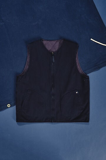 《TFQP by HANDROOM》JAPAN MADE HERRINGBONE DECK VEST / ジャパンメイド ヘリンボーン 