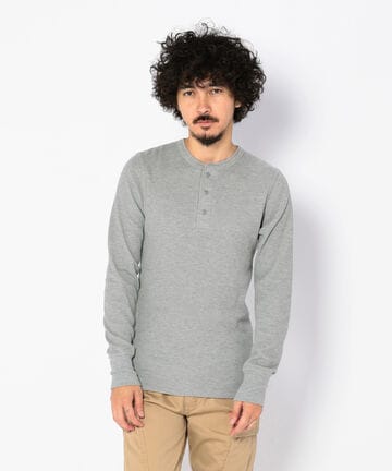 《DAILY/デイリー》 DAILY L/S THERMAL HENLY NECK T-SHIRT/デイリー ロングスリーブ サーマル 